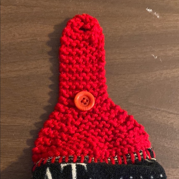 Chef Kitchen Towel with Red Crochet Top - Picture 9 of 11